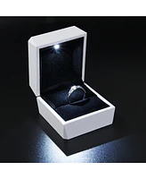 Yescom Led Light Diamond Ring Box White Velvet Jewelry Gift Wedding Engagement 10 Packs