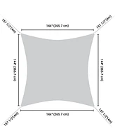 12x12 Ft 95% Uv Block Square Sun Shade Sail Outdoor Patio Pool Cover Net 2Pack
