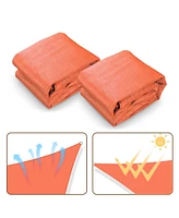 2 Pack 23x22 Ft 97% Uv Block Rectangle Sun Shade Sail Canopy Outdoor Patio Yard