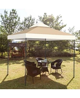 Yescom 8x8 Ft 2-Tier Gazebo Top Replacement UV30+ Outdoor Patio Canopy Backyard