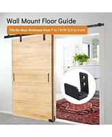 Yescom Adjustable Wall Mount Floor Guide Carbon Steel Sliding Barn Door Pack