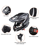 Ahr Offroad Full Face Motorcycle Helmet Motocross Dirt Bike Atv Dot Approved