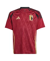 Adidas Big Boys and Girls Burgundy Belgium National Team 2024 Home Replica Jersey