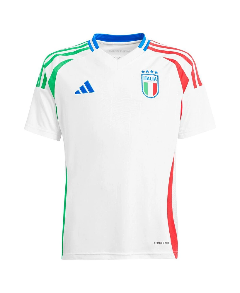 Adidas Big Boys and Girls White Italy National Team 2024 Away Replica Jersey