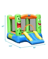 Inolait Inflatable Castle Bounce House Jumper Kids Playhouse with Slider