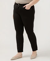 Jag Plus Cassie Mid Rise Slim Straight Leg Ponte Pants