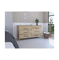 Fm Furniture Luxor 6 Drawer Double Dresser
