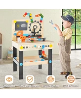 Pretend Play Workbench with Tools Set and Realistic Accessories