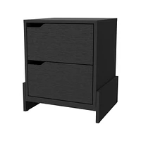 Fm Furniture Lovell Nightstand with Sturdy Base and 2-Drawers