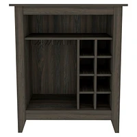 Fm Furniture Future Bar Cabinet, Six Built-in Wine Rack, One Open Drawer