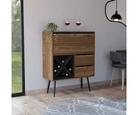 Fm Furniture Orchid Bar, Two Drawers, Four Double Liquor Spaces, One Cabinet