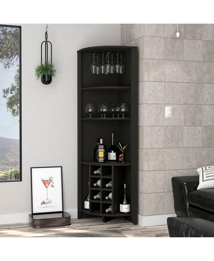 Fm Furniture Bouvet Corner Bar Cabinet