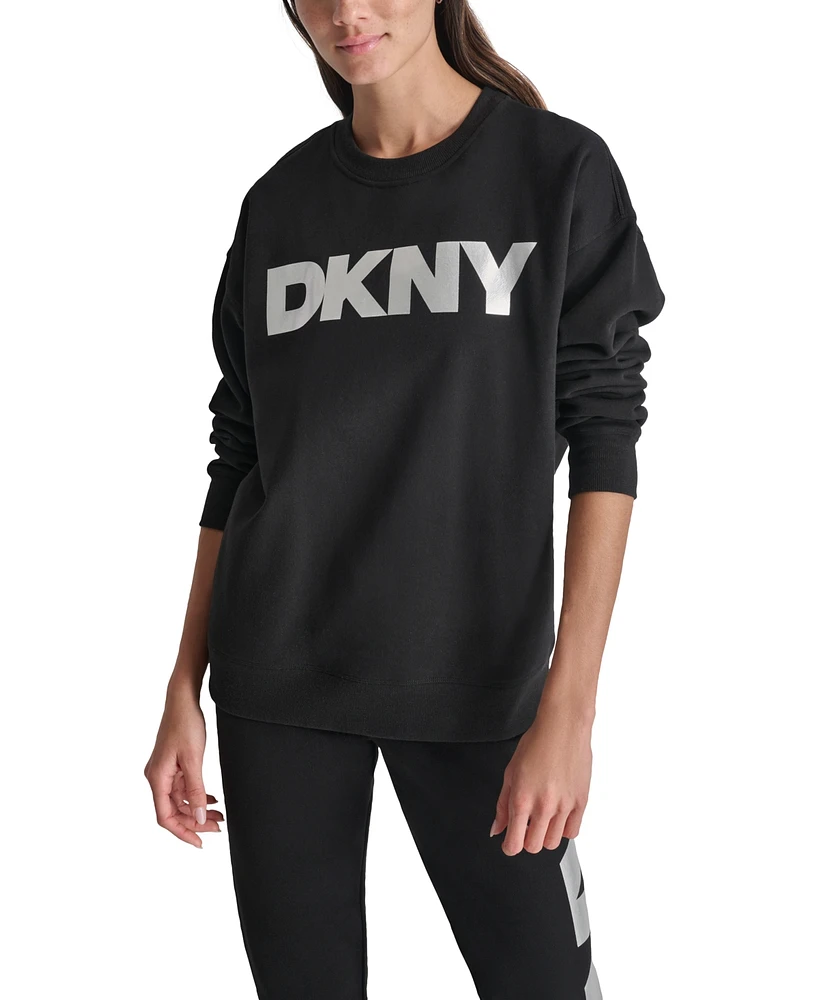 Dkny Women's Exploded Logo Crewneck Sweatshirt