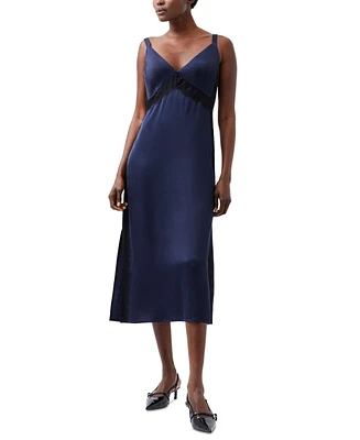 French Connection Women's Ennis Lace-Trim Satin Dress