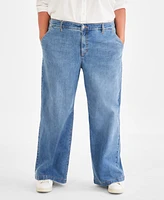 Style & Co Plus Wide-Leg High-Rise Jeans, Created for Macy's