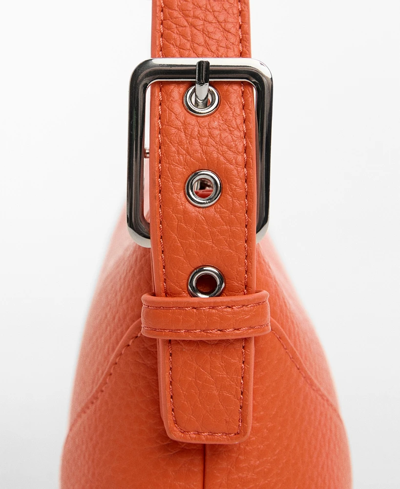 Mango Women's Buckle Detail Shoulder Bag