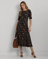 Lauren Ralph Lauren Women's Floral Stretch Cotton Midi Dress