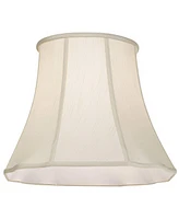 Creme Bell Large Curve Cut Corner Lamp Shade 11" Top x 18" Bottom x 15" Slant x 14.5" High (Spider) Replacement with Harp and Finial