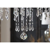 Vienna Full Spectrum Crystal Rain Chrome Silver Chandelier Lighting 29" Wide Country Clear Crystal Curved Arm 6-Light Fixture Dining Room House Foyer