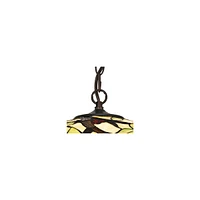 Robert Louis Tiffany Tropical Birds Tiffany Bronze Plug In Swag Pendant Chandelier 20" Wide Stained Glass 3-Light Fixture for Dining Room House Foyer