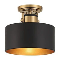 Possini Euro Design Courtney Modern Industrial Ceiling Light Semi Flush