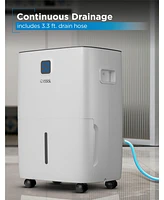 Commercial Cool Dehumidifier, 35 Pint,Portable Dehumidifier with Continuous Drainage 3000 Sq. Ft.