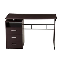 Computer Desk With Ample Storage, Chocolate