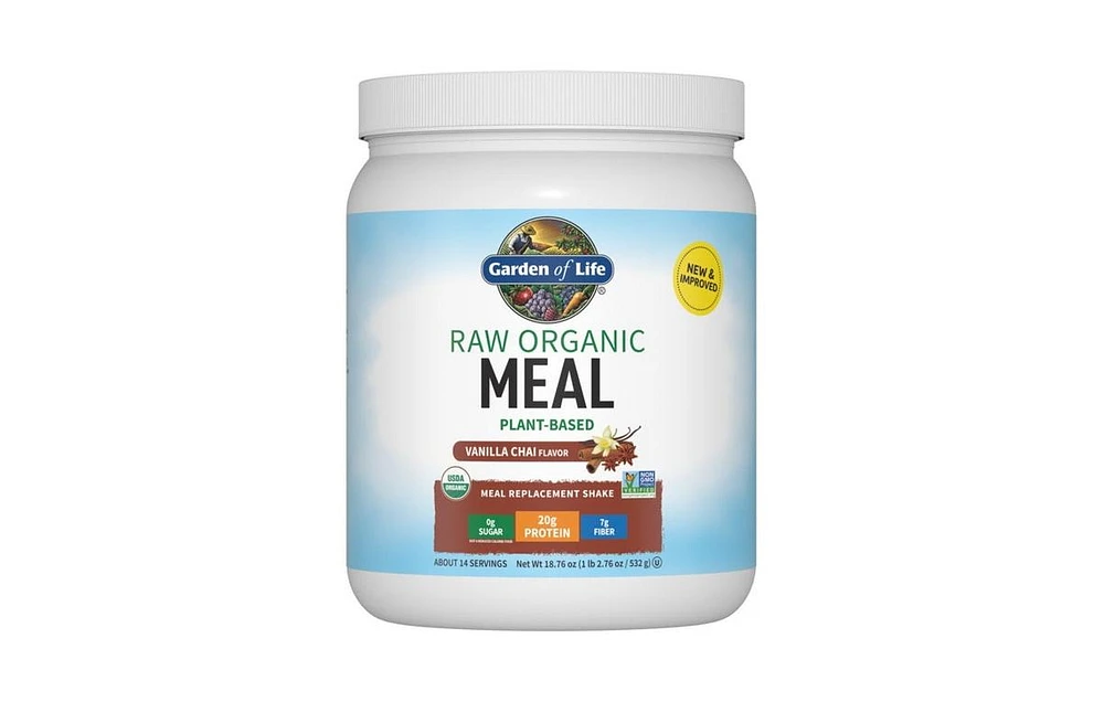 Now Foods,Garden of Life Raw Organic Meal Vanilla Spiced Chai Powder, 557 Grams