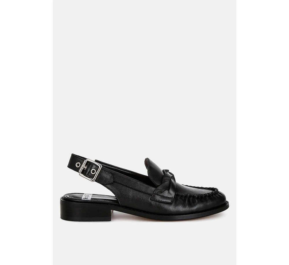 Rag & Co Jemykin genuine leather loafer sandals