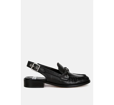 Rag & Co Jemykin genuine leather loafer sandals