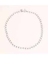 Joey Baby Stainless Steel Jean Pearl Silver Necklace - Small