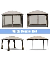 Slickblue Fully Enclosed Outdoor Gazebo with Removable 4 Walls