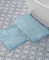 Laura Ashley Butter Chenille 2-Pc. Bath Mat Set