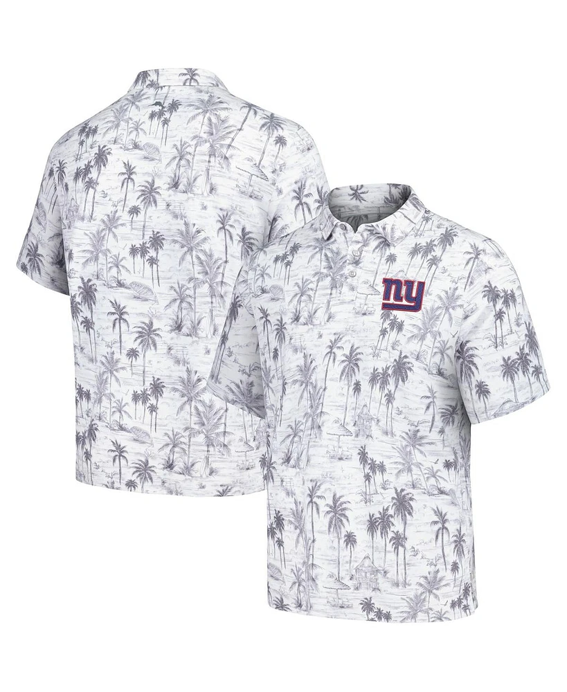 Tommy Bahama Men's Gray New York Giants Cabana Shores IslandZone Tri-Blend Polo