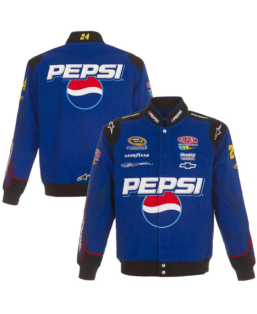 Jh Design Men's Royal Jeff Gordon Pepsi Full-Snap Twill Uniform Jacket