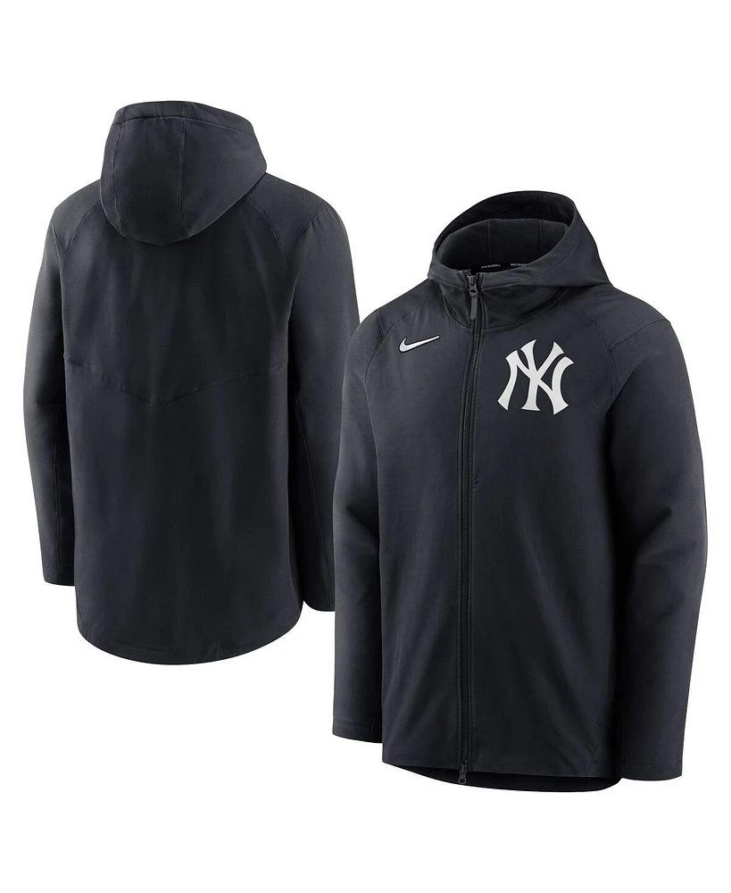 Nike Men's Navy New York Yankees Authentic Collection Player Performance Hoodie Full-Zip Jacket