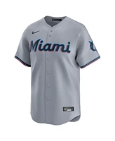 Nike Men's Gray Miami Marlins Road Limited Jersey