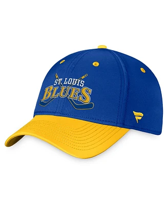 Fanatics Men's Blue/Gold St. Louis Blues Heritage vintage-like Flex Hat