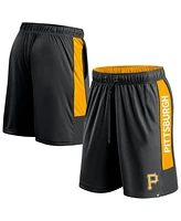 Fanatics Men's Black Pittsburgh Pirates Win the Match Defender Shorts