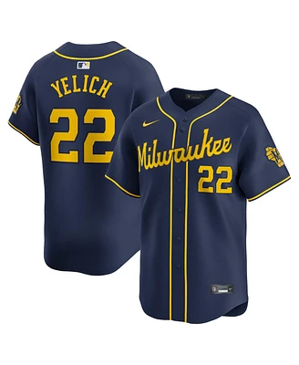 Nike Men's Christian Yelich Navy Milwaukee Brewers Alternate Limited Player Jersey