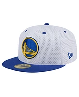 New Era Men's White/Royal Golden State Warriors Throwback 2Tone 59FIFTY Fitted Hat