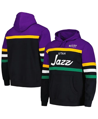 Mitchell & Ness Men's Black/Purple Utah Jazz Head Coach Pullover Hoodie