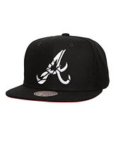 Mitchell & Ness Men's Black Atlanta Braves Shattered Snapback Hat