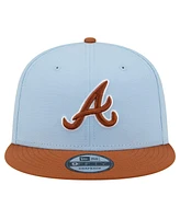 New Era Men's Light Blue Atlanta Braves Spring Color Two-Tone 9FIFTY Snapback Hat