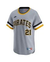 Nike Men's Roberto Clemente Gray Pittsburgh Pirates Throwback Cooperstown Collection Limited Jersey