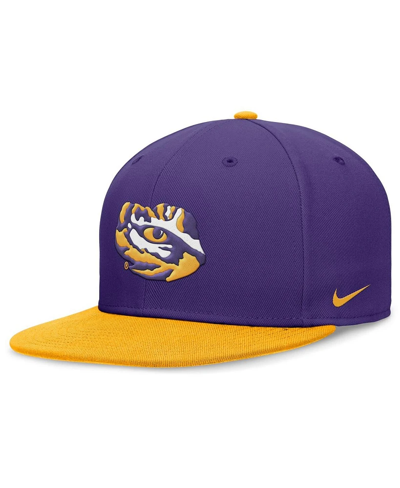 Nike Men's Purple/Gold Lsu Tigers Performance Fitted Hat