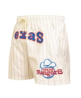 Pro Standard Men's Cream Texas Rangers Pinstripe Retro Classic Woven Shorts