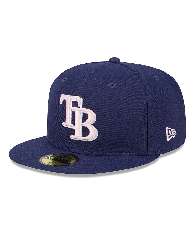 New Era Men's Navy Tampa Bay Rays 2024 Mother's Day On-Field 59FIFTY Fitted Hat