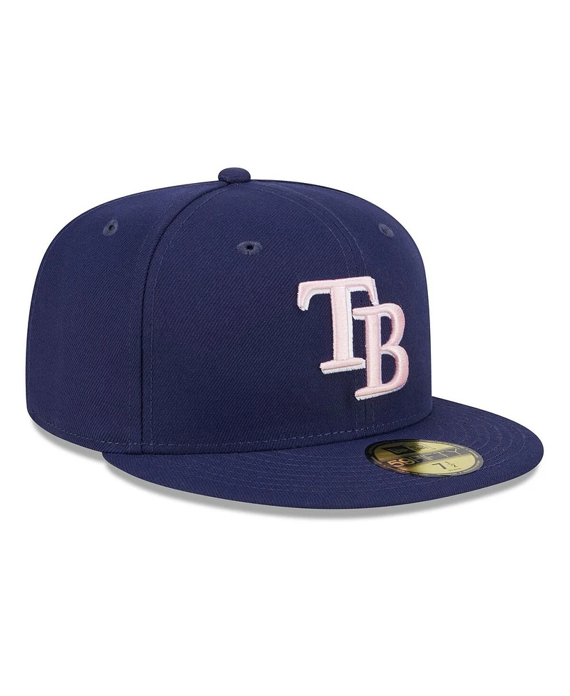 New Era Men's Navy Tampa Bay Rays 2024 Mother's Day On-Field 59FIFTY Fitted Hat