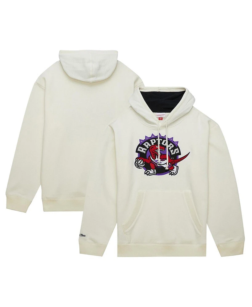 Mitchell & Ness Men's Cream Toronto Raptors Hardwood Classics vintage - like Pullover Hoodie